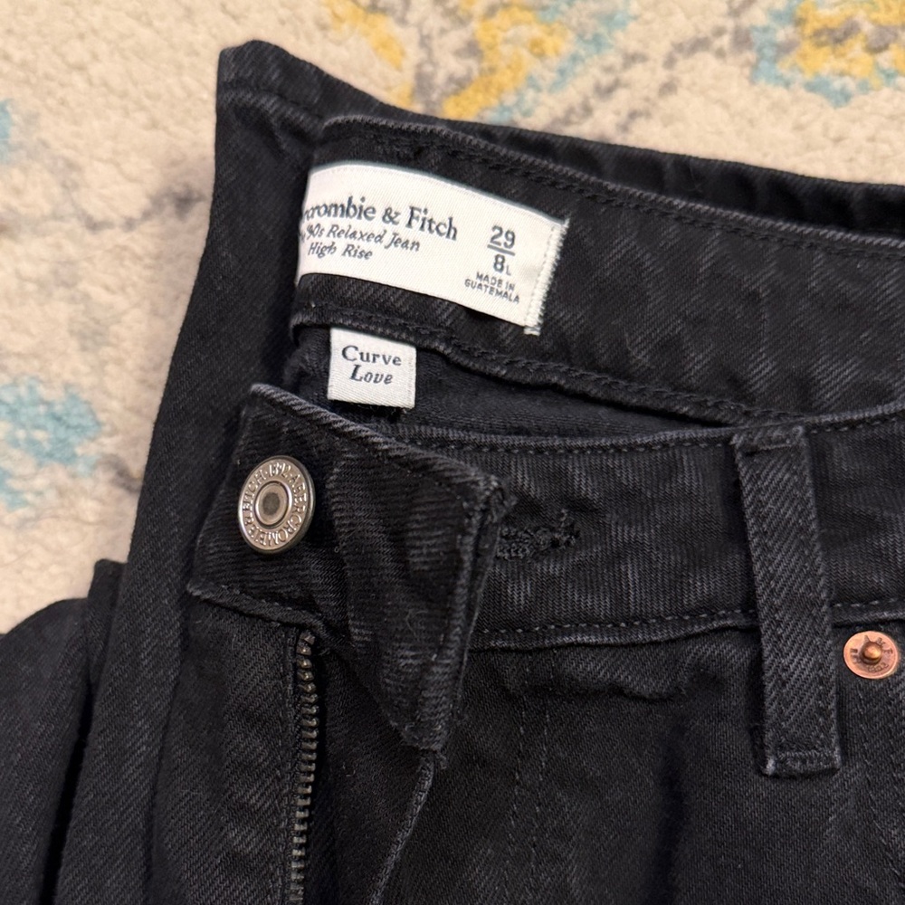 Abercrombie & Fitch Women's Dark Gray High Rise Jeans